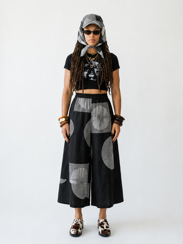 Unique Printed Wide Leg Pants