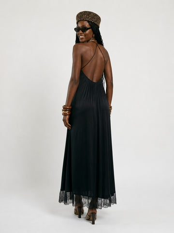 Free Spirit Flowy Halter Maxi Dress
