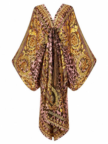 Fierce V-Neck Printed Kaftan