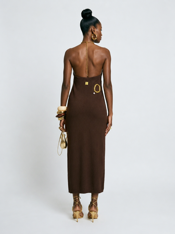 Final Sale Cutout Halter Maxi Dress