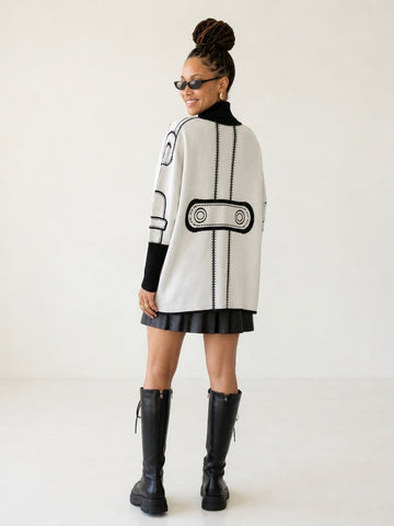 Audacious Printed Knitted Pullover