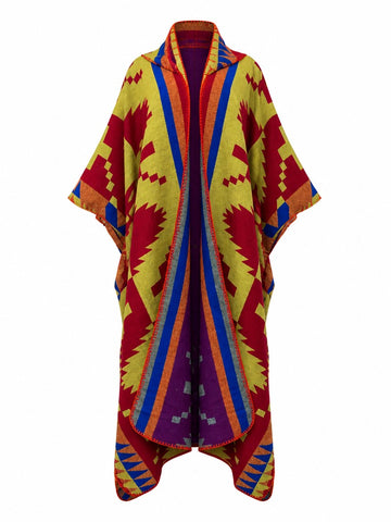Wanderlust Geometric Hooded Kaftan