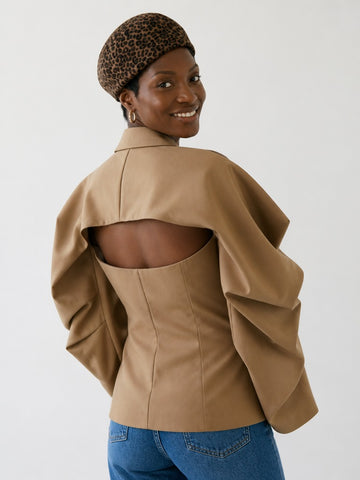 Audacious Off-Shoulder Chain Blazer