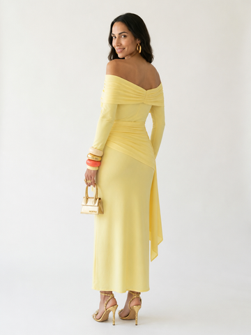 Worthy Spliced Bandage Maxi Dress