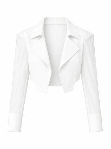 Audacious Mesh Patchwork Blazer