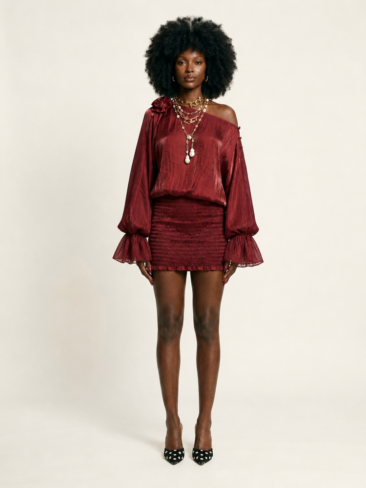 Divine Off-Shoulder Mini Dress