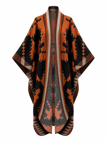 Wanderlust Geometric Hooded Kaftan