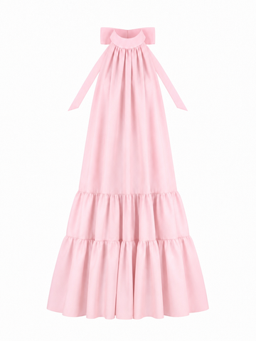 Radiant Halter Tiered Maxi Dress
