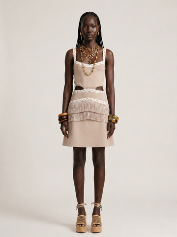 Daring Tassel Bandage Mini Dress