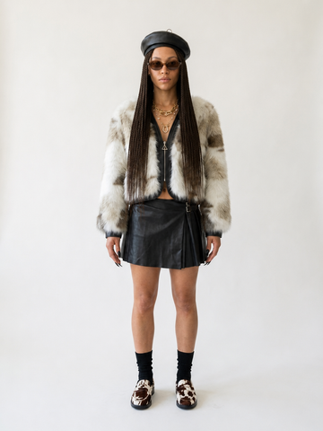 Fierce Faux Fur Cropped Jacket