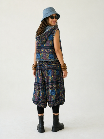 Adventurous Printed Loose Denim Set