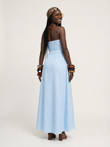 Wanderlust Striped Halter Maxi Dress