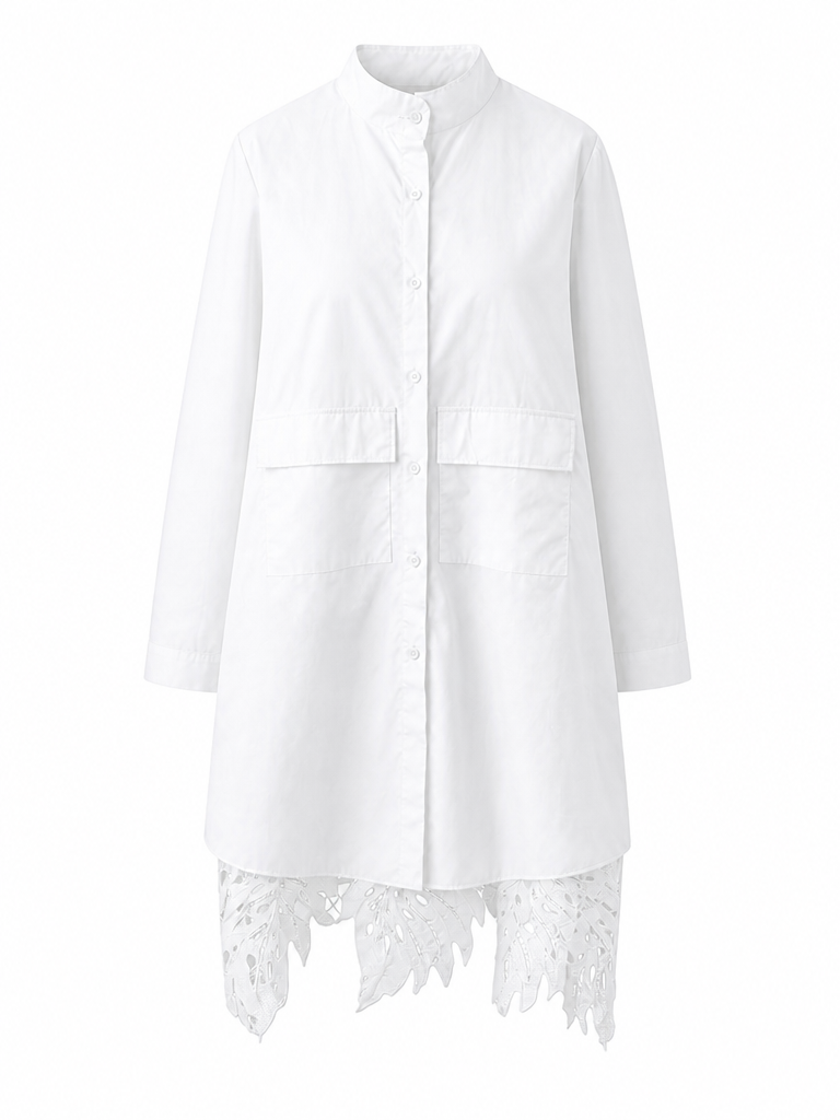 Free Spirit Lace Asymmetrical Blouse
