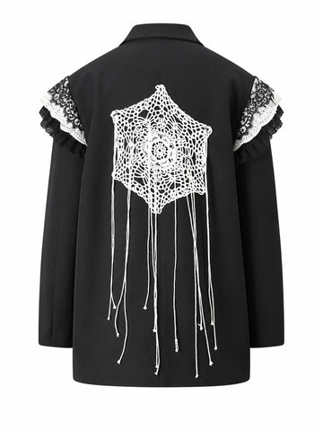 Audacious Lace Spliced Blazer
