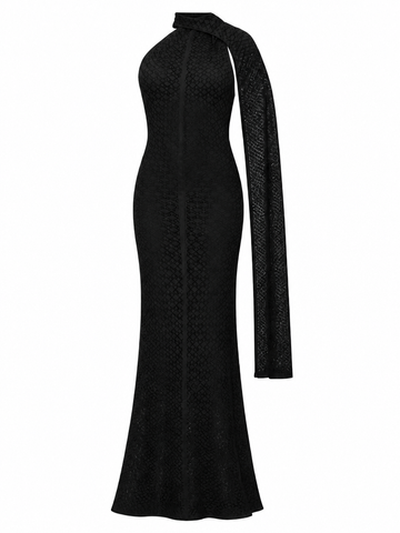 Fierce Patterned Sheer Maxi Dress