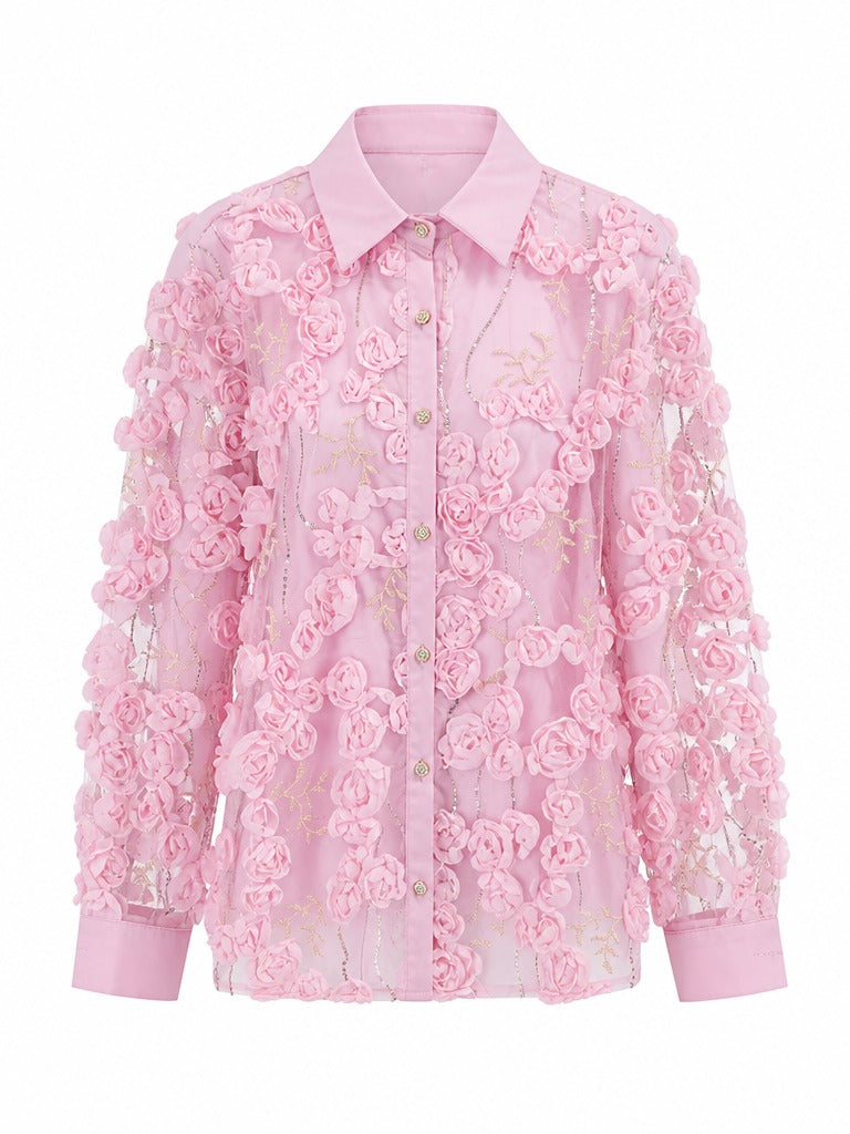Ethereal Floral Embroidered Blouse