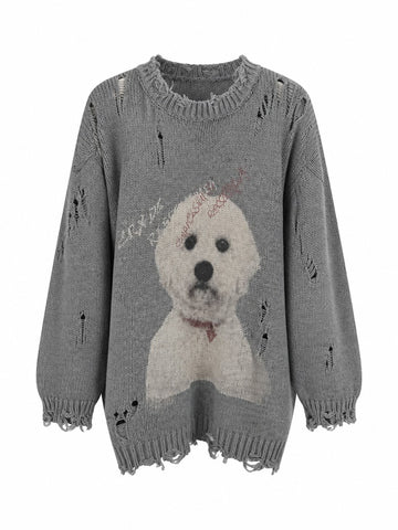 Audacious Ripped Knit Pullover