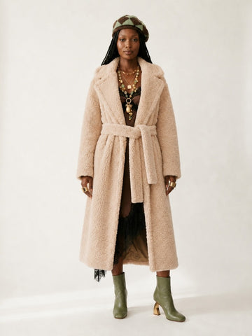 Grounded Oversized Faux Fur Coat