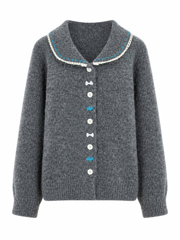Ethereal Embroidered Knit Cardigan