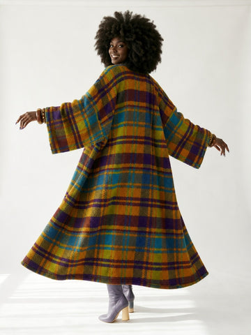 Wild Heart Plaid Oversized Kimono