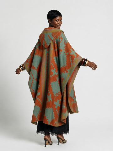 Wanderlust Geometric Hooded Kaftan