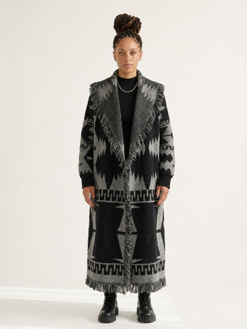 Distinctive Fringe Knit Cardigan