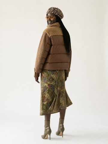 Resilient Patchwork Faux Fur Coat
