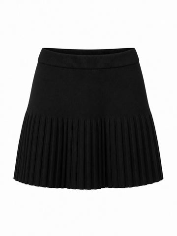 Magnetic Knitted Pleated Mini Skirt