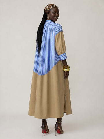 Sovereign Striped Cotton Maxi Dress