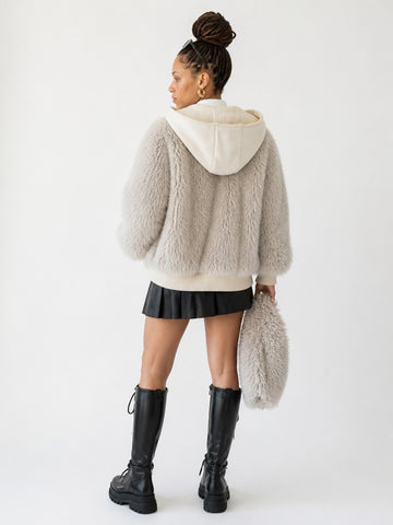 Radiant Faux Fur Hooded Coat