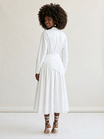 Radiant Pearl Pleated Two-Piece Set