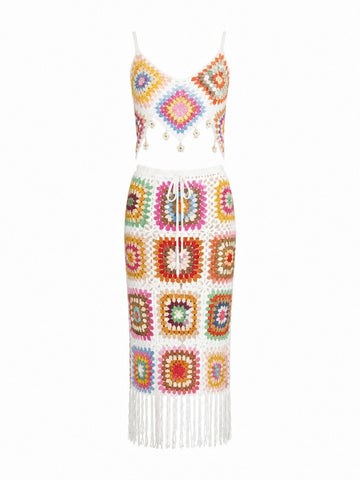 Wild Heart Crochet Tassel Skirt Set
