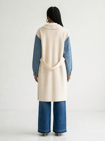 Adventurous Knit Denim Cardigan