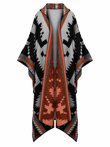 Wanderlust Geometric Hooded Kaftan