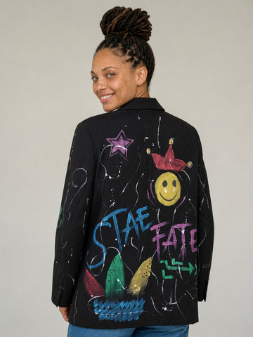 Audacious Graffiti Loose Blazer