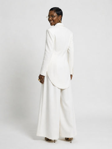 Confident Irregular Hem Blazer
