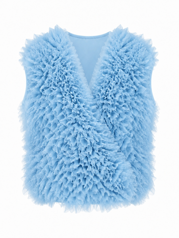 Vibrant Pleated Mesh Tank Top