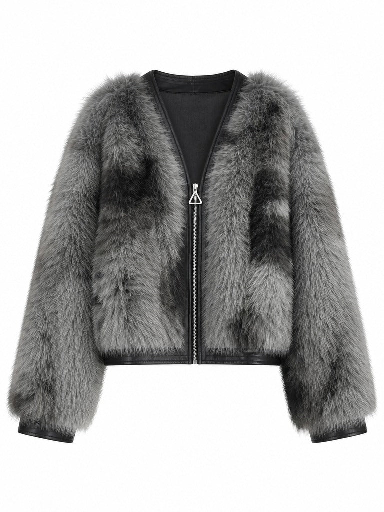 Fierce Faux Fur Cropped Jacket