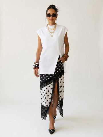 Grounded Mock Neck Sleeveless Top