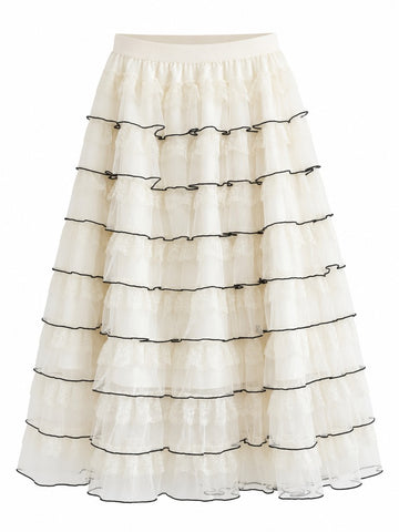 Ethereal Tiered Lace Maxi Skirt II