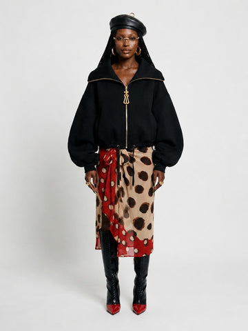 Fearless Gold Zipper Loose Jacket