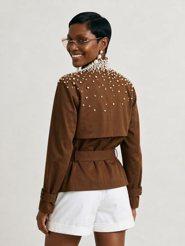 Divine Pearl Double Breasted Jacket