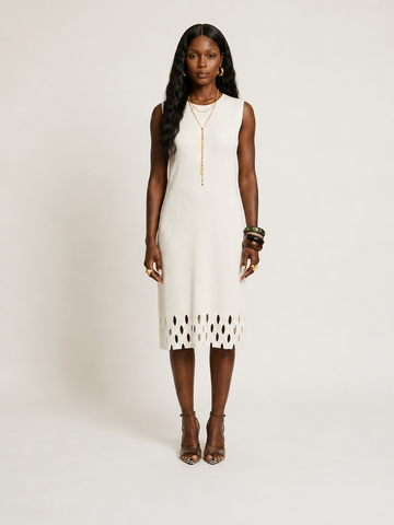Radiant Pleated Knit Midi Dress