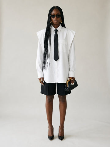Audacious Oversized Tie Blouse