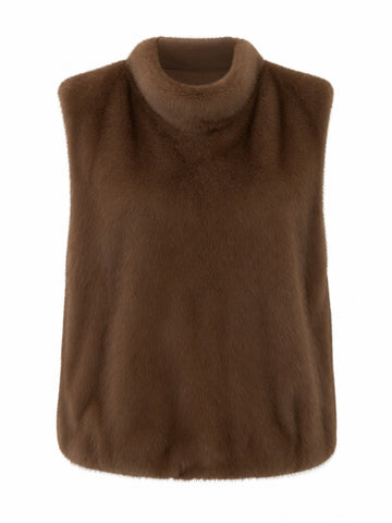 Fierce Color Block Faux Fur Coat