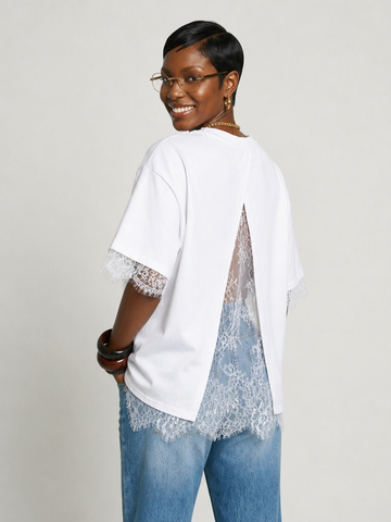 Liberated Lace Splice T-Shirt
