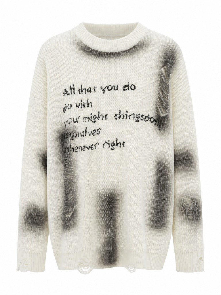 Unstoppable Ripped Knit Pullover