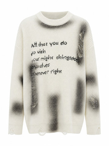 Unstoppable Ripped Knit Pullover