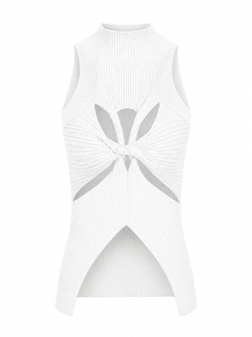 Audacious Ribbed Cutout Tank Top