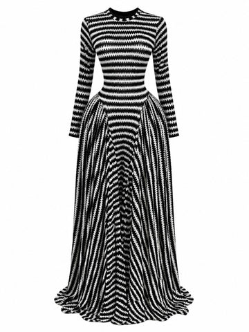 Limitless Striped Knit Maxi Dress